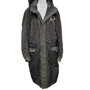 Nike Sportswear Sportd Pack Olive Sherpa Parka Sz M (Oversized)